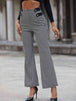 Houndstooth High Waist Flare Pants Bazaarbey