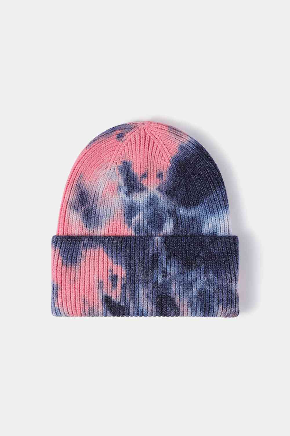 Tie-Dye Cuffed Rib-Knit Beanie Hat Trendsi