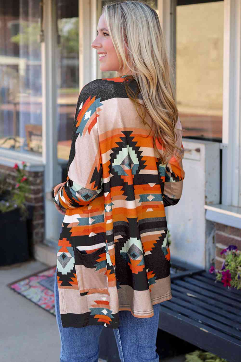   Long Sleeve Cardigan with Pockets Bazaarbey