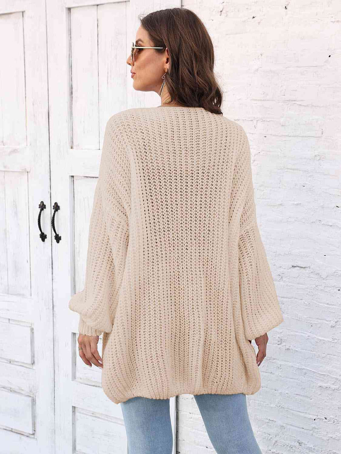  Dropped Shoulder  Cardigan Trendsi