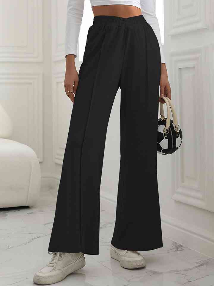 V-Waist Wide Leg Pants Bazaarbey