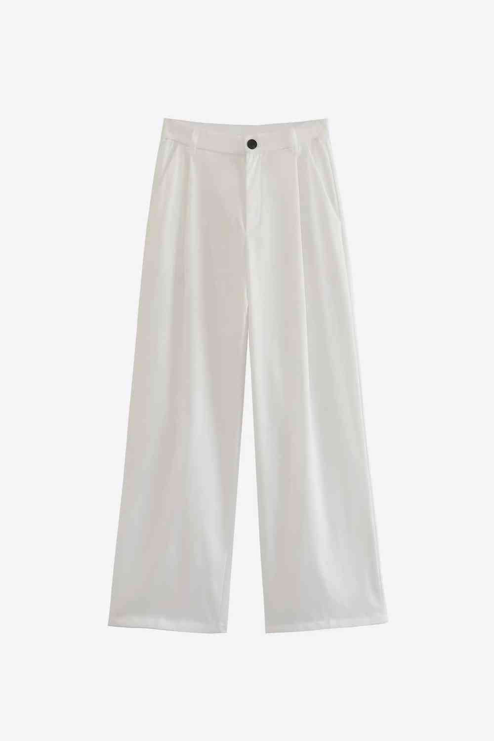 High Waist Straight Leg Pants Bazaarbey