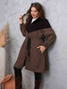 Two-Tone Dropped Shoulder Trench Coat Trendsi