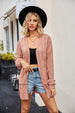 Open Front Cardigan with Pockets Trendsi