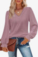 BazaarBey  V-Neck Flounce Sleeve Blouse Trendsi