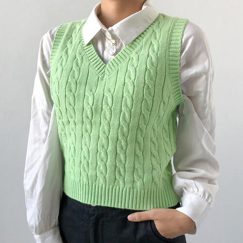  V-Neck Sweater Vest Trendsi