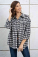 Plaid Dropped Shoulder Shirt Jacket Trendsi