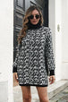 Heathered Turtleneck Mini Sweater  Dress Bazaarbey