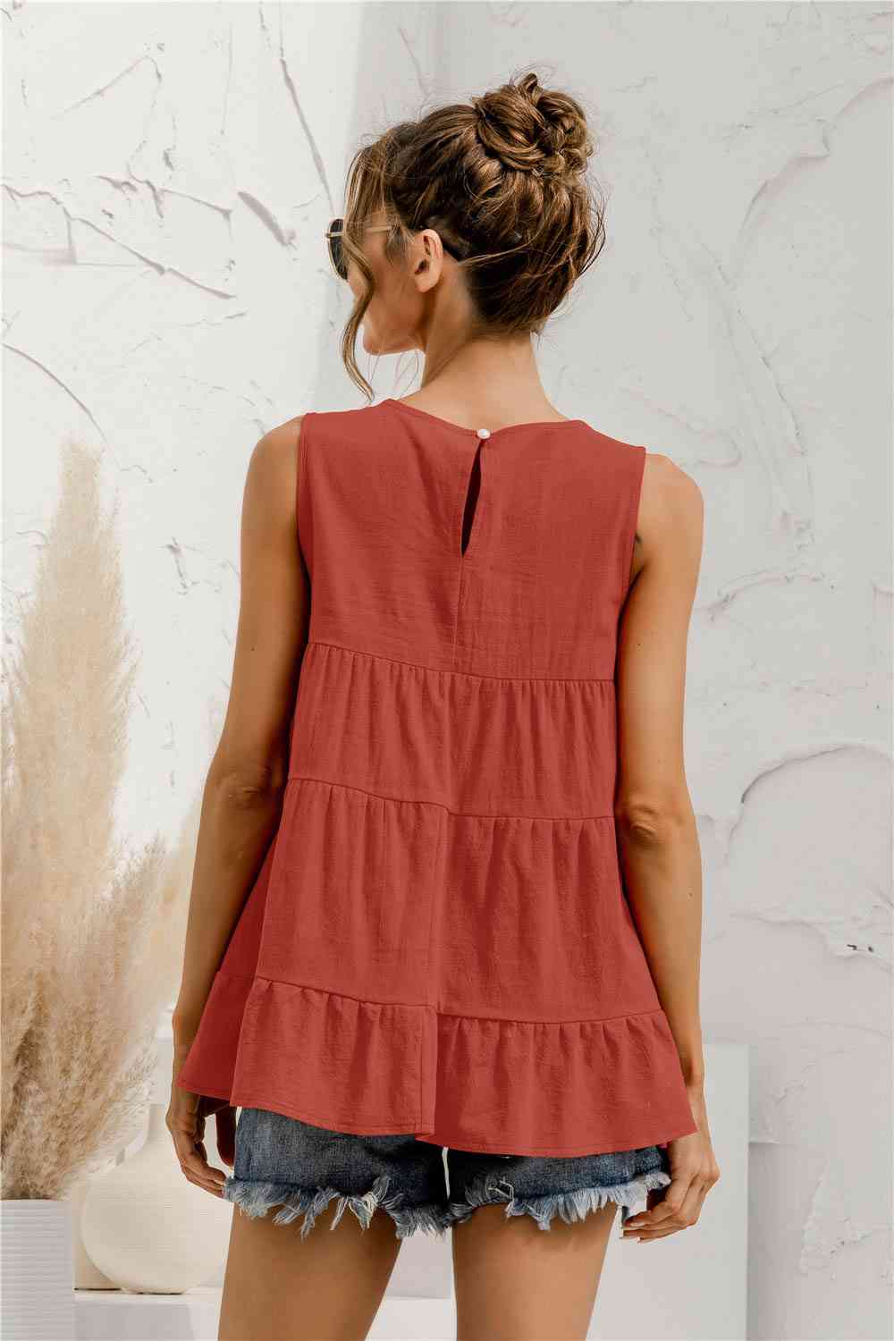 Round Neck Tiered Tank Bazaarbey