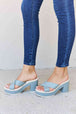  Cherish The Moments Contrast Platform Sandals in Misty Blue Trendsi