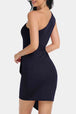 Tie Front One-Shoulder Sleeveless Dress -BazaarBey - www.shopbazaarbey.com