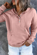 Dropped Shoulder Long Sleeve Hoodie with Pocket Trendsi