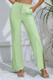 Slit High-Rise Flare Pants Bazaarbey