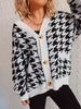  Botton Front  Cardigan with Pockets Trendsi