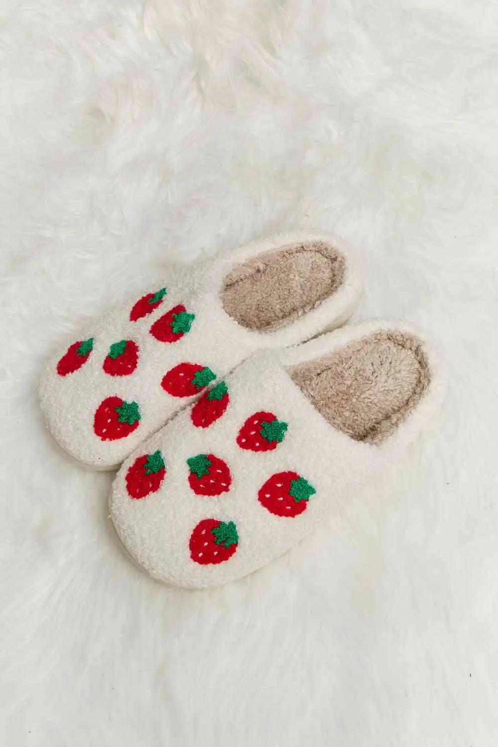 dy Printed Plush Slide Slippers Trendsi