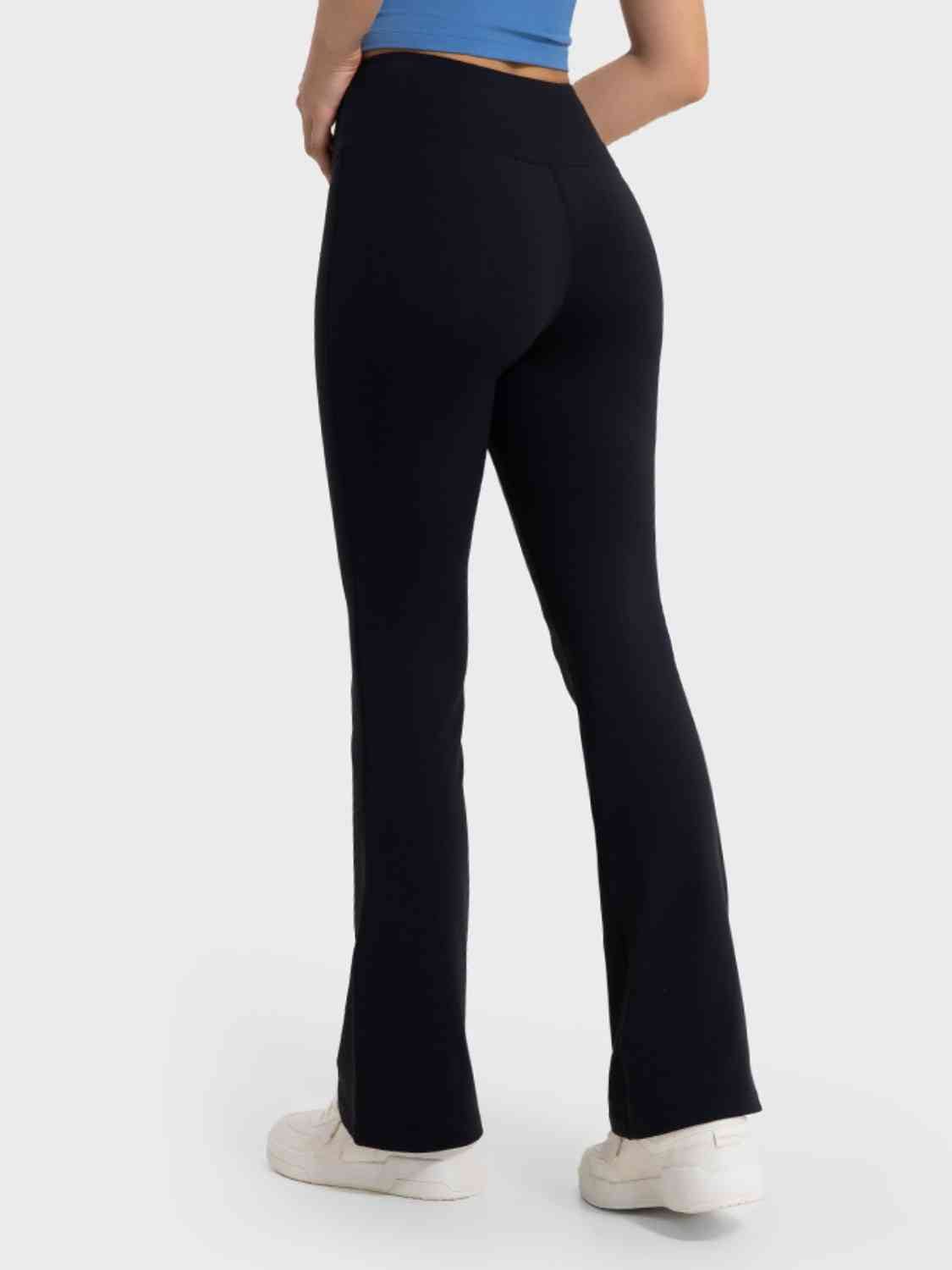 Wide Waistband Bootcut Sport Pants Bazaarbey