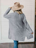 High-Low  Cardigan with Pockets Trendsi