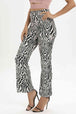 Zebra Print Straight Leg Pants Bazaarbey