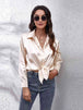 Collared Neck Buttoned Long Sleeve Shirt Bazaarbey