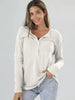 Half Button Long Sleeve T-Shirt Bazaarbey