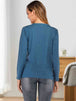 Button Up V-Neck Long Sleeve Cardigan Trendsi