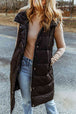  Hooded Sleeveless Puffer Vest Trendsi