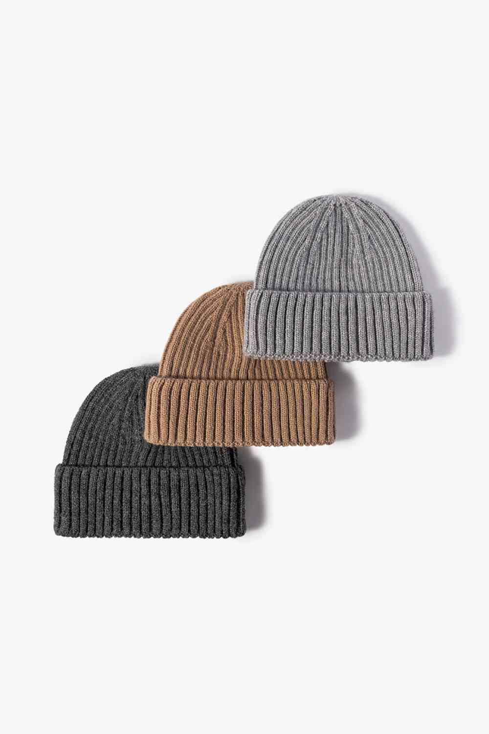 Rib-Knit Cuff Beanie Trendsi