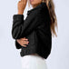 Long Sleeve Collared Neck Sherpa Jacket Trendsi