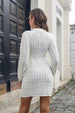 Cable-Knit Openwork Sweater Dress Bazaarbey