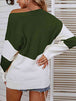 Color Block V-Neck Sweater Bazaarbey