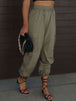 High Waist Drawstring Pants with Pockets Bazaarbey