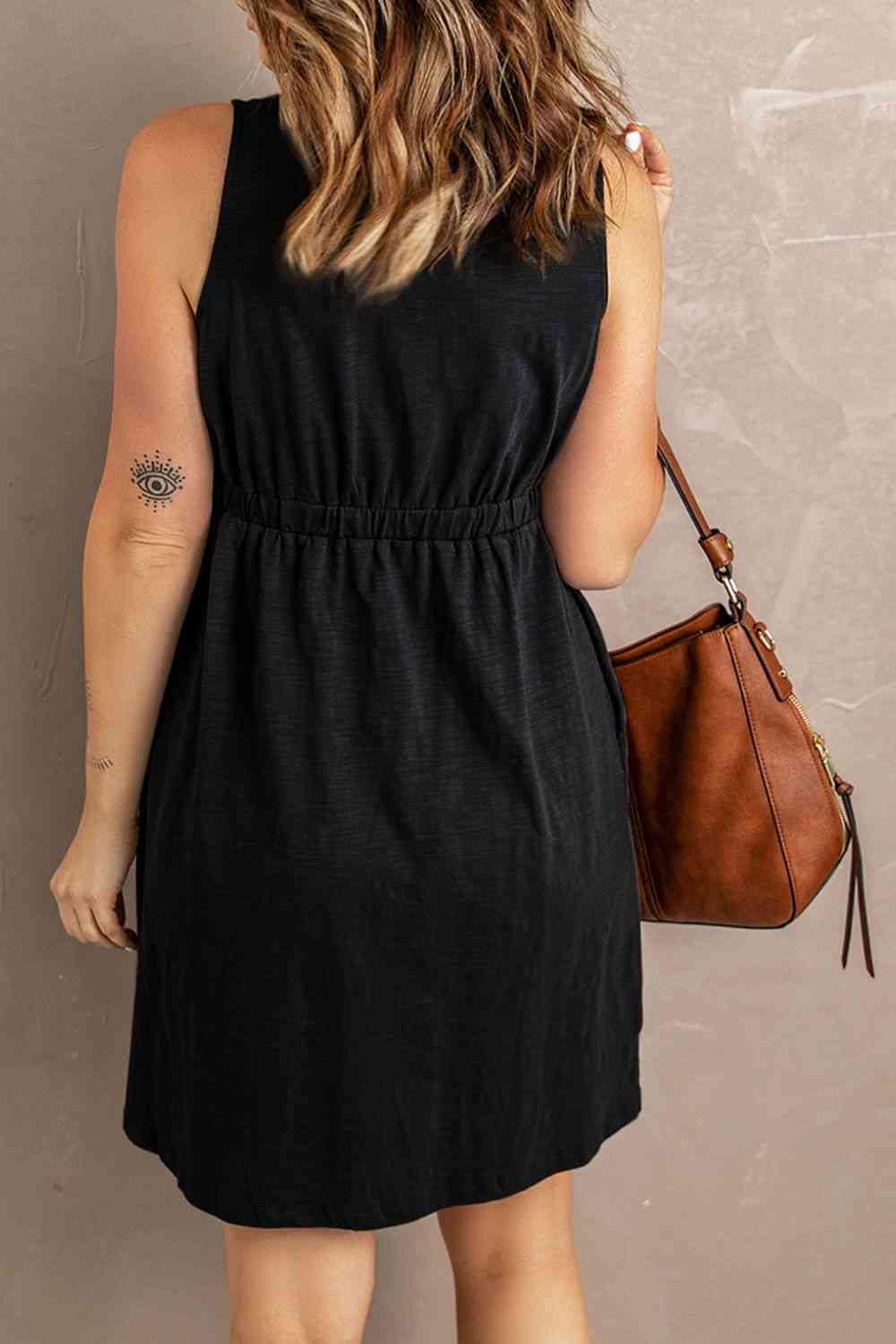 Sleeveless Button Down Mini Magic Dress Bazaarbey