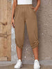 Full Size Roll-Tab Capris Pants Bazaarbey