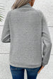 Geometric Buttoned Long Sleeve Sweatshirt Bazaarbey