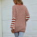 Striped Button Down Long Sleeve Cardigan Trendsi