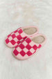 dy Checkered Print Plush Slide Slippers Trendsi