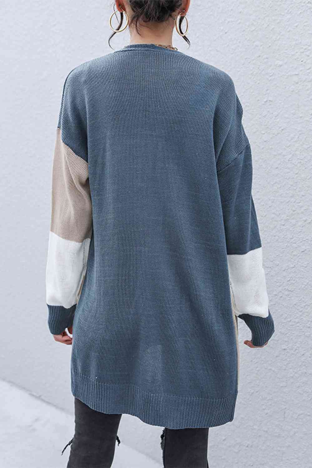  Dropped Shoulder Cardigan Trendsi