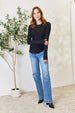  Full Size Ribbed Round Neck Long Sleeve Top Trendsi