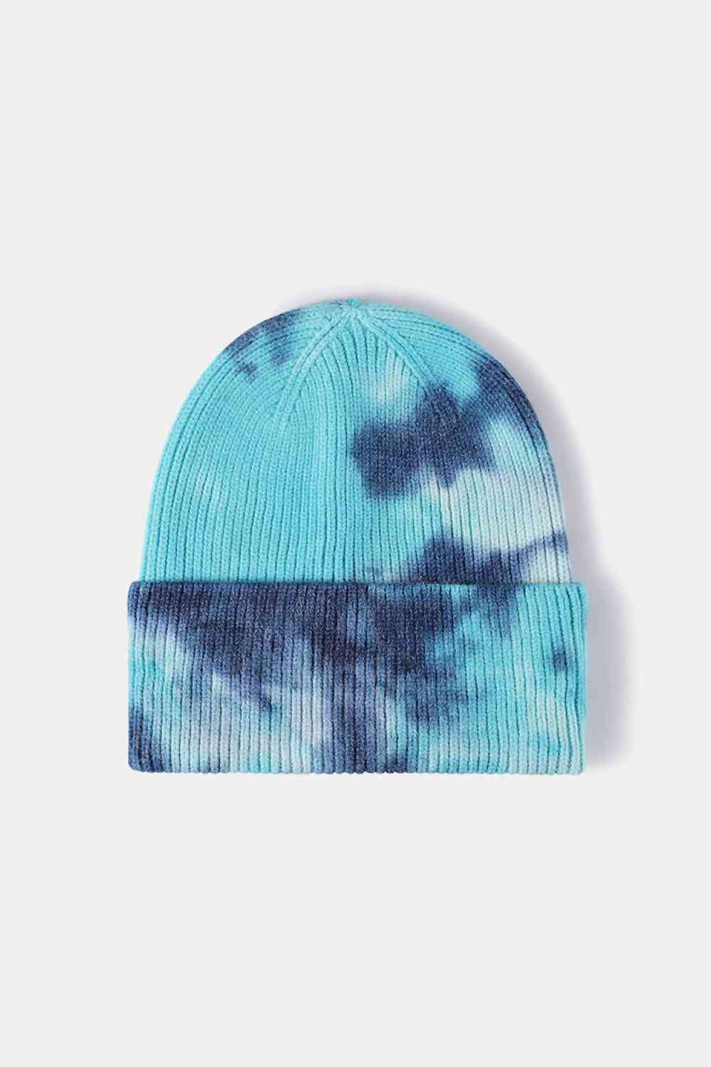 Tie-Dye Cuffed Rib-Knit Beanie Hat Trendsi