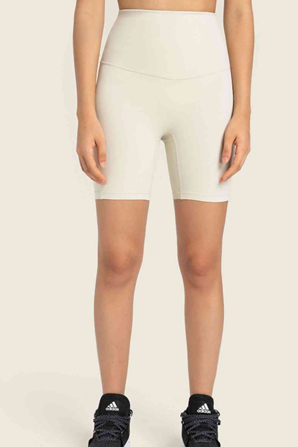 Seamless High-Rise Wide Waistband Biker Shorts Trendsi