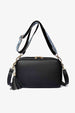 PU Leather Tassel Crossbody Bag Trendsi