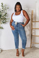   High Waist Drawstring Denim Jeans Trendsi