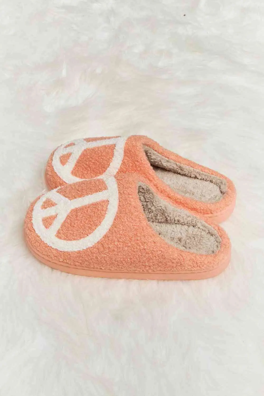 dy Printed Plush Slide Slippers Trendsi