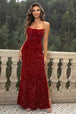 Sequin Backless Split Maxi Dress Bazaarbey