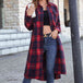  Plaid Belted Button Down  Shirt Jacket Trendsi