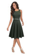 Round Neck Sleeveless Lace Trim Dress -BazaarBey - www.shopbazaarbey.com