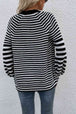 Striped V-Neck Button-Down Cardigan Trendsi