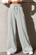 Drawstring Wide Leg Pants with Pockets Bazaarbey