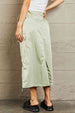  Just In Time High Waisted Cargo Midi Skirt Trendsi