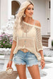  Round Neck Half Sleeve Knit Top Trendsi